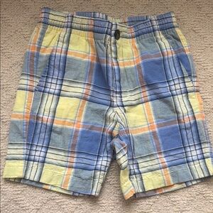 Janie and Jack Blue and Yellow Plaid Shorts
